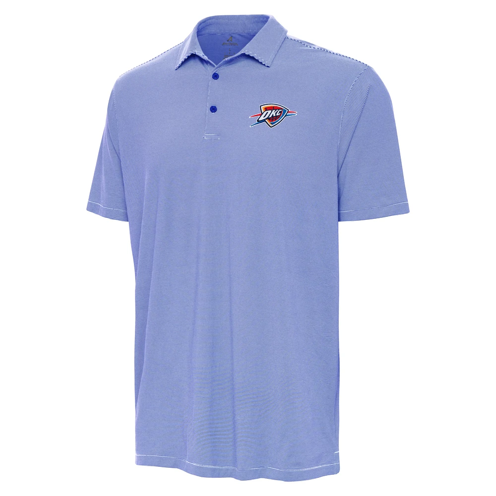 Men's Antigua Blue Oklahoma City Thunder Twine Polo