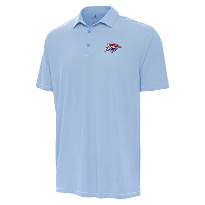 Men's Antigua Powder Blue Oklahoma City Thunder Twine Polo