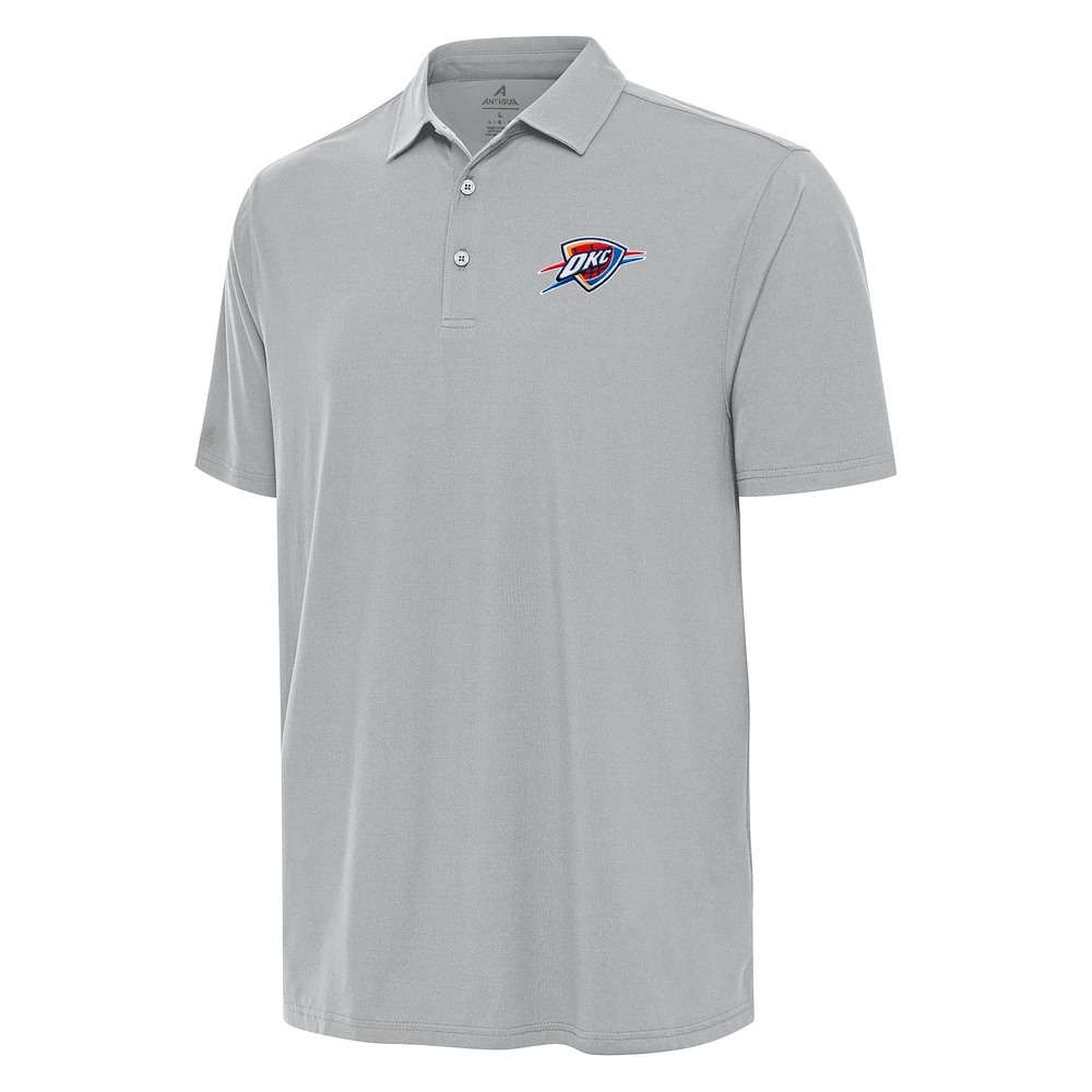 Men's Antigua Gray Oklahoma City Thunder Era Polo