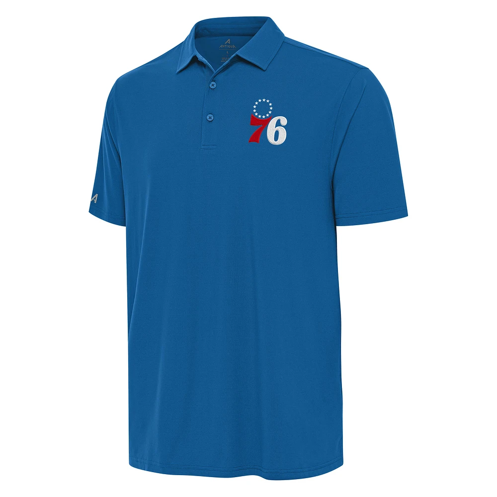 Men's Antigua Blue Philadelphia 76ers Era Polo