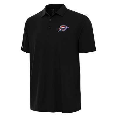 Men's Antigua Black Oklahoma City Thunder Era Polo