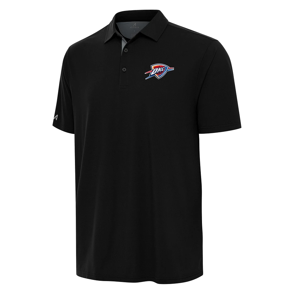 Men's Antigua Gray Oklahoma City Thunder Era Polo