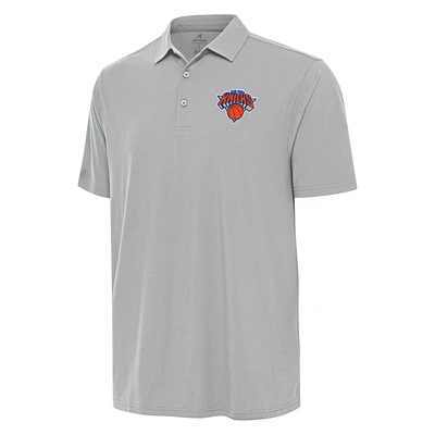 Men's Antigua Gray New York Knicks Era Polo