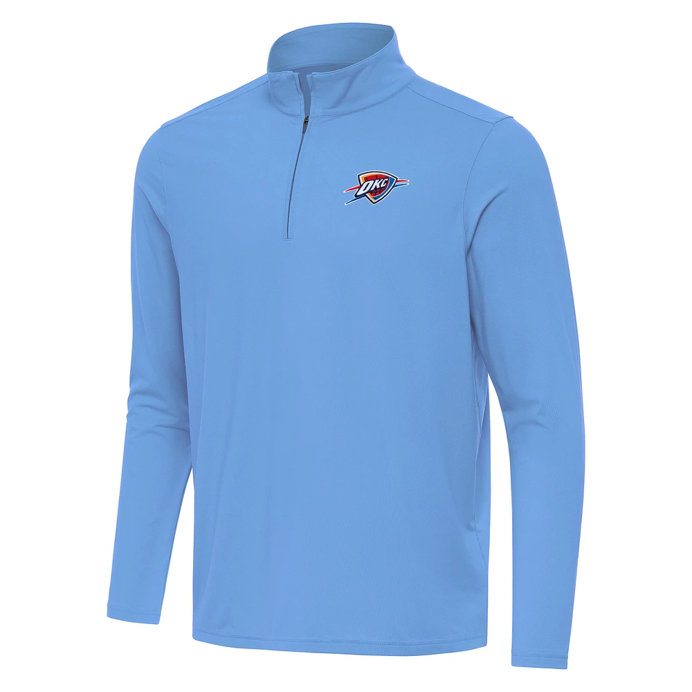 Men's Antigua Powder Blue Oklahoma City Thunder Intent Quarter-Zip Top
