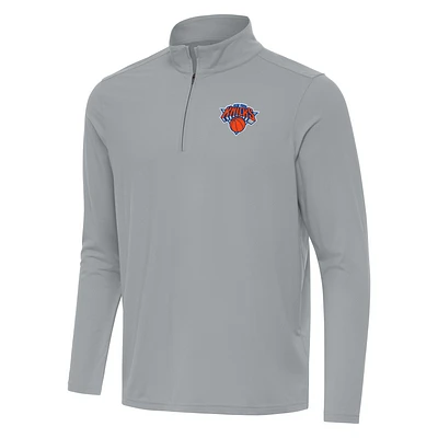 Men's Antigua New York Knicks Intent Quarter-Zip Top