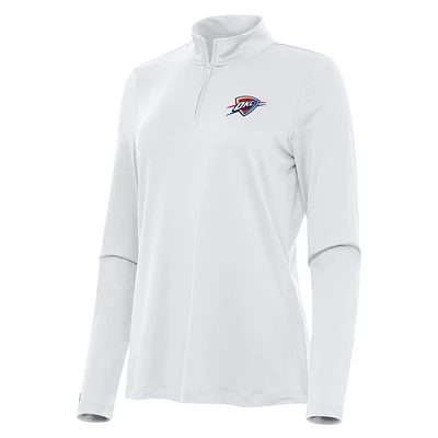 Women's Antigua Oklahoma City Thunder Reprocess Quarter-Zip Top