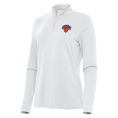 Women's Antigua New York Knicks Reprocess Quarter-Zip Top