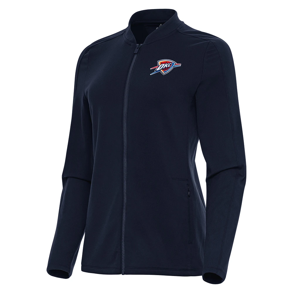 Women's Antigua Navy Oklahoma City Thunder Continual Full-Zip Jacket