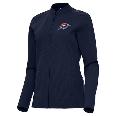 Women's Antigua Navy Oklahoma City Thunder Regard Full-Zip Jacket