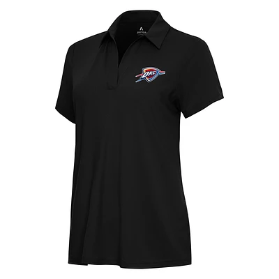 Women's Antigua Black Oklahoma City Thunder Era Polo