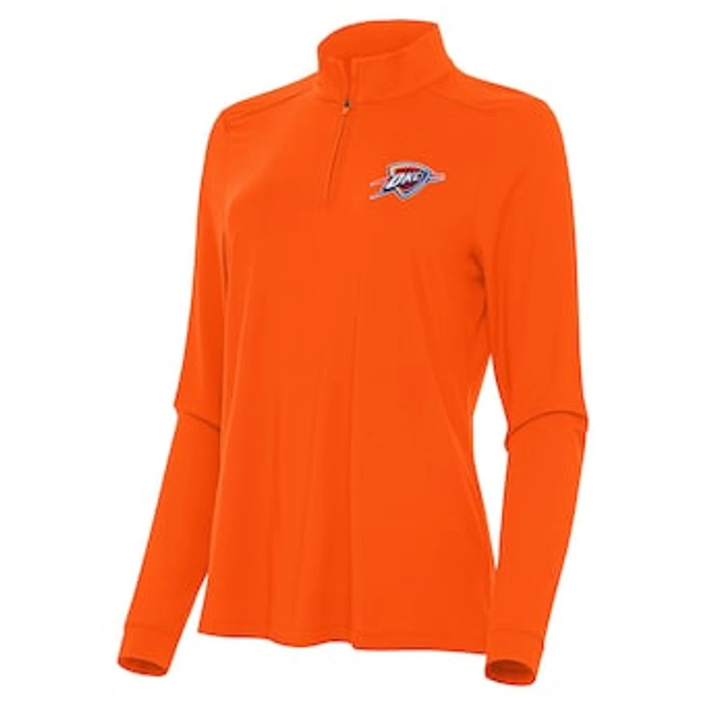 Women's Antigua Oklahoma City Thunder Intent Quarter-Zip Top