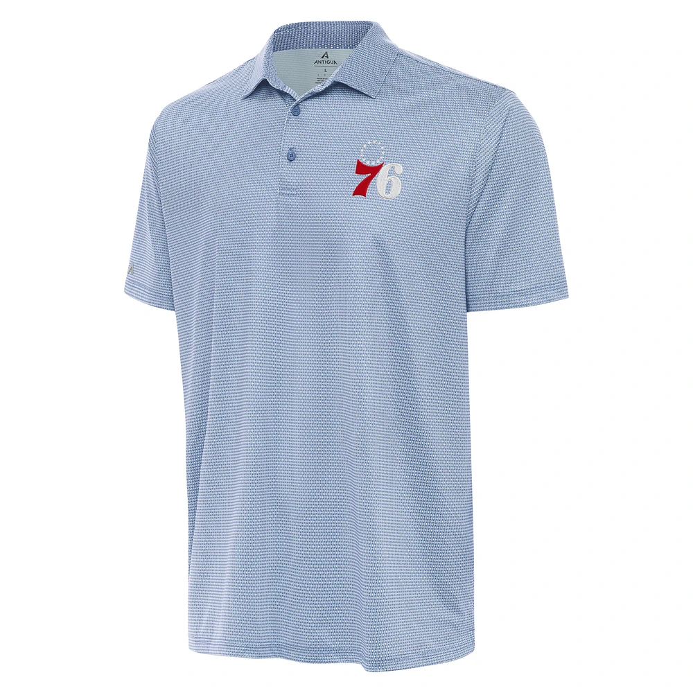 Men's Antigua Aqua/White Philadelphia 76ers Rings Polo