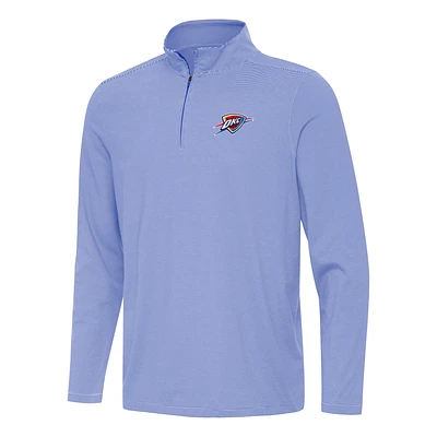Men's Antigua Royal Oklahoma City Thunder Twine Quarter-Zip Top
