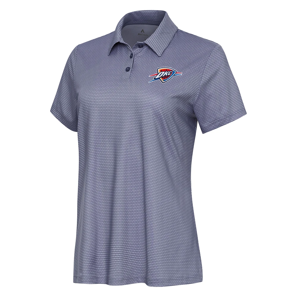 Women's Antigua White Oklahoma City Thunder Rings Polo