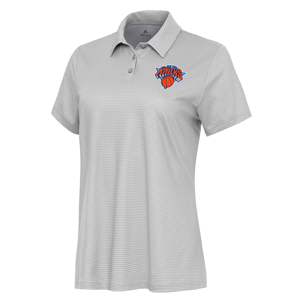 Women's Antigua White New York Knicks Rings Polo