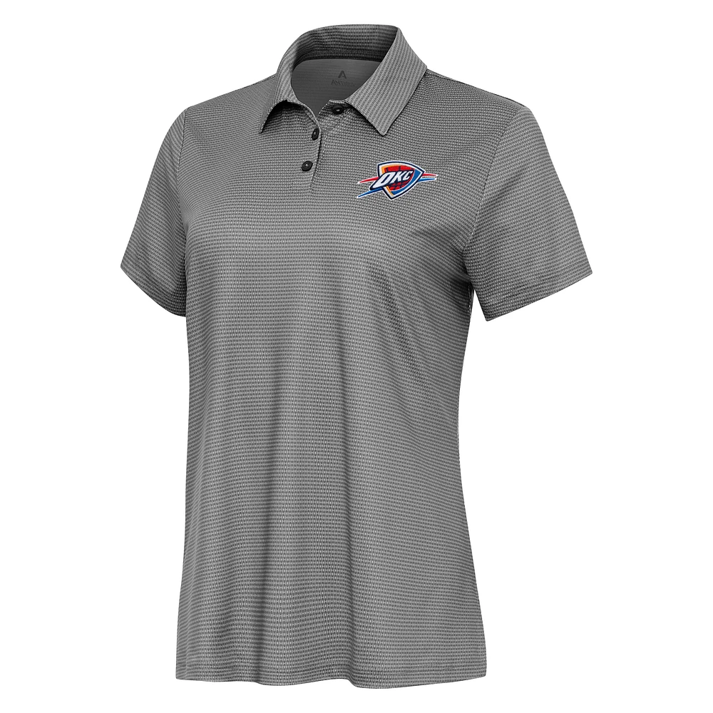 Women's Antigua White Oklahoma City Thunder Rings Polo