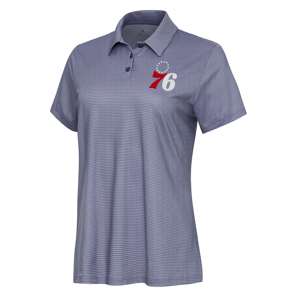 Women's Antigua White Philadelphia 76ers Rings Polo