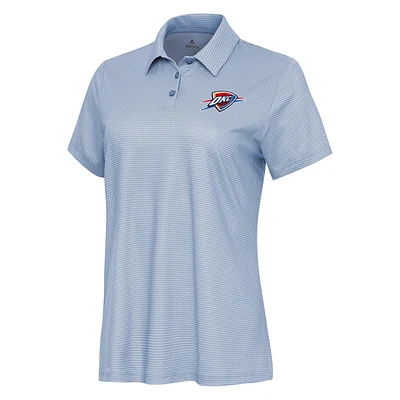 Women's Antigua White Oklahoma City Thunder Rings Polo