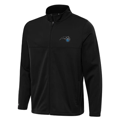 Men's Antigua Black Orlando Magic Links 2 Full-Zip Golf Jacket