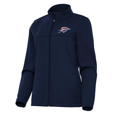 Women's Antigua Navy Oklahoma City Thunder Links 2 Full-Zip Golf Jacket