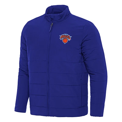 Men's Antigua New York Knicks Swelter Full-Zip Puffer Jacket