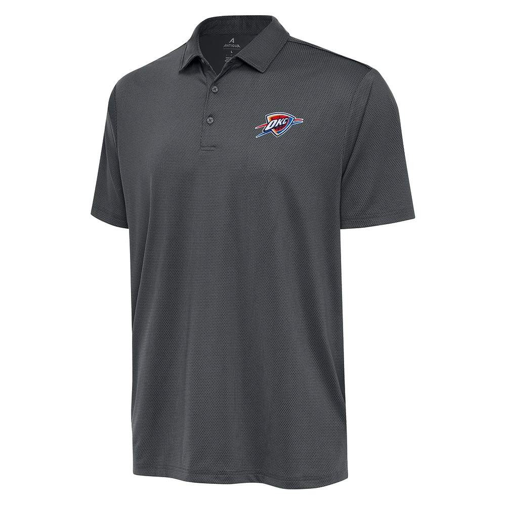 Men's Antigua Pewter Oklahoma City Thunder Big & Tall Ellipse Polo