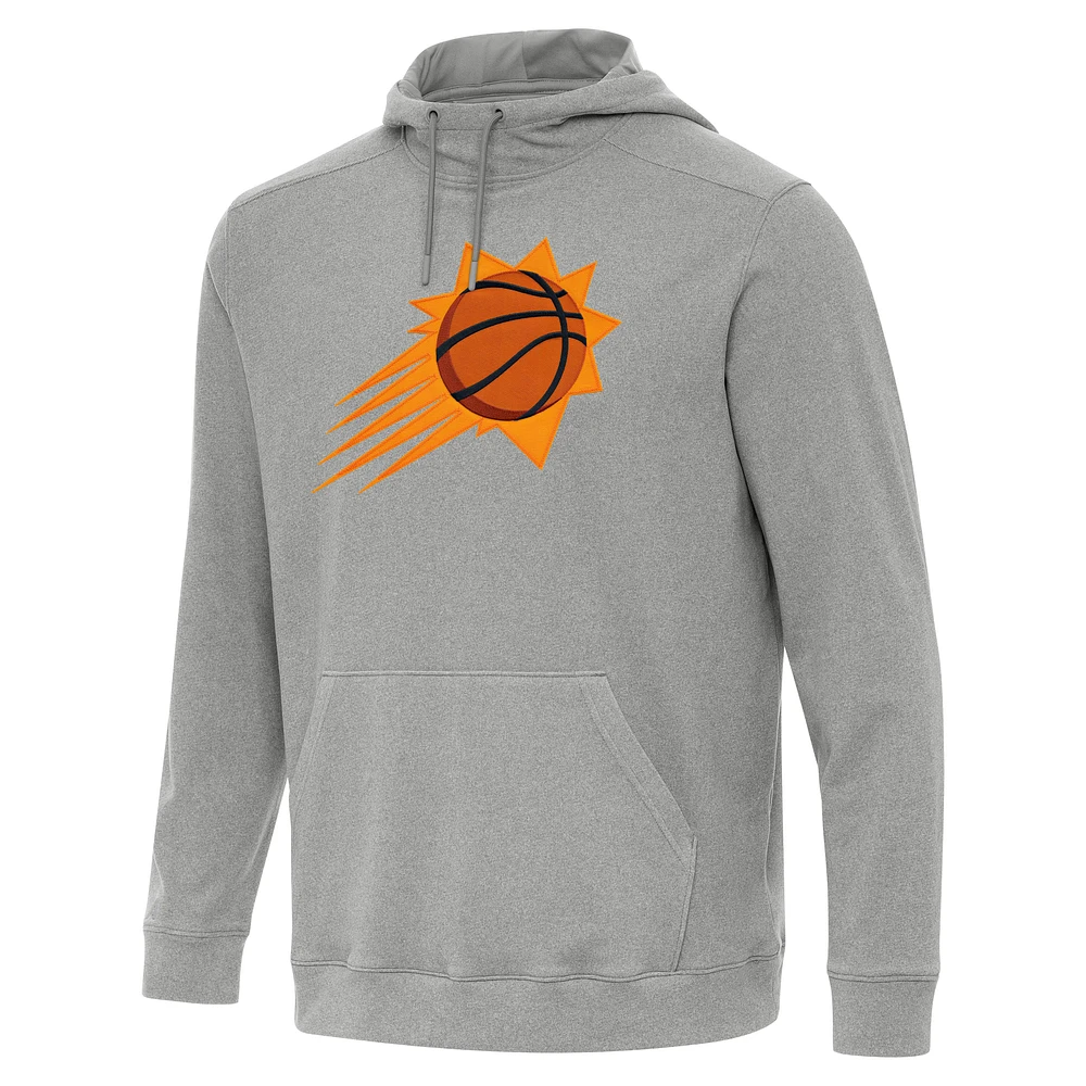 Men's Antigua Heather Phoenix Suns Cloud Pullover Hoodie