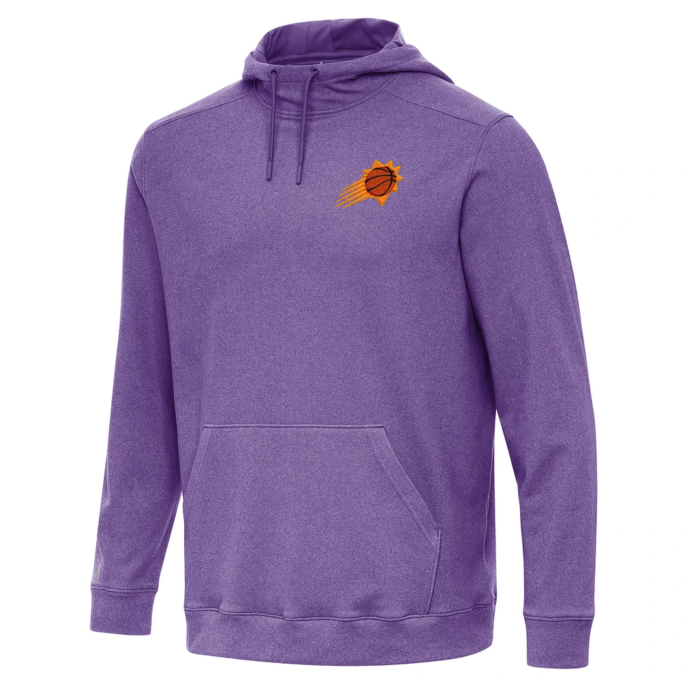 Men's Antigua Heather Purple Phoenix Suns Cloud Pullover Hoodie