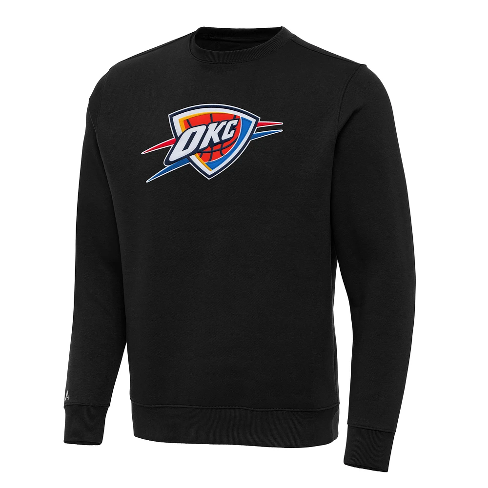 Men's Antigua Oklahoma City Thunder Big & Tall Victory Crew Neck Pullover Sweatshirt