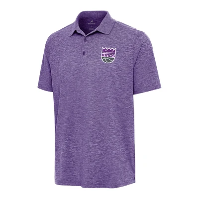 Men's Antigua Heather Purple Sacramento Kings Par 3 Polo