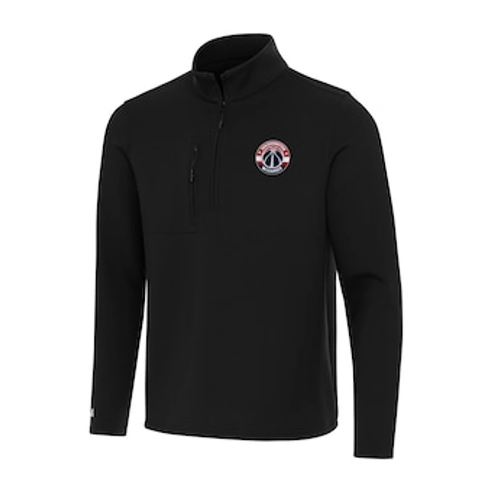 Men's Antigua Black Washington Wizards Insider Quarter-Zip Top