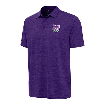 Men's Antigua Heather Purple Sacramento Kings Layout Polo