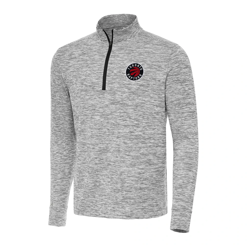 Men's Antigua Black Toronto Raptors Cause Quarter-Zip Top
