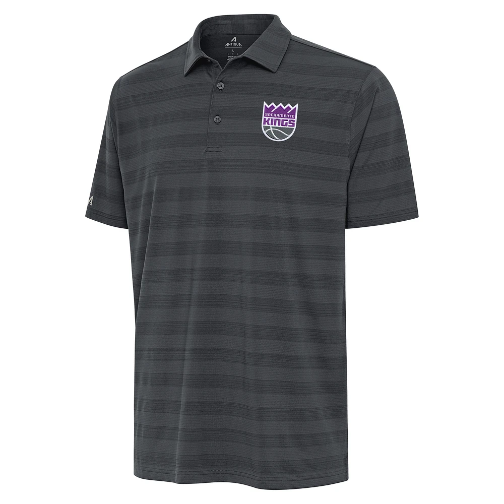 Men's Antigua Pewter Sacramento Kings Tunnel Polo