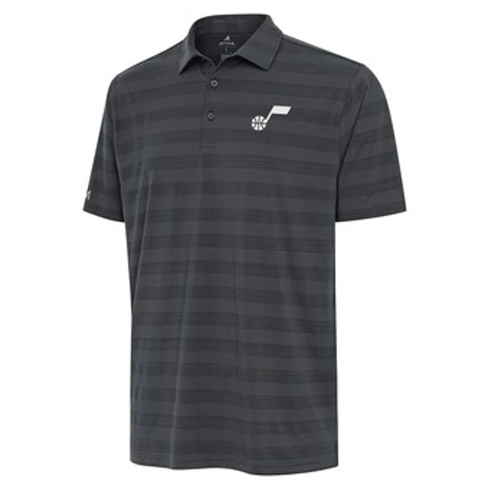Men's Antigua Pewter Utah Jazz Tunnel Polo