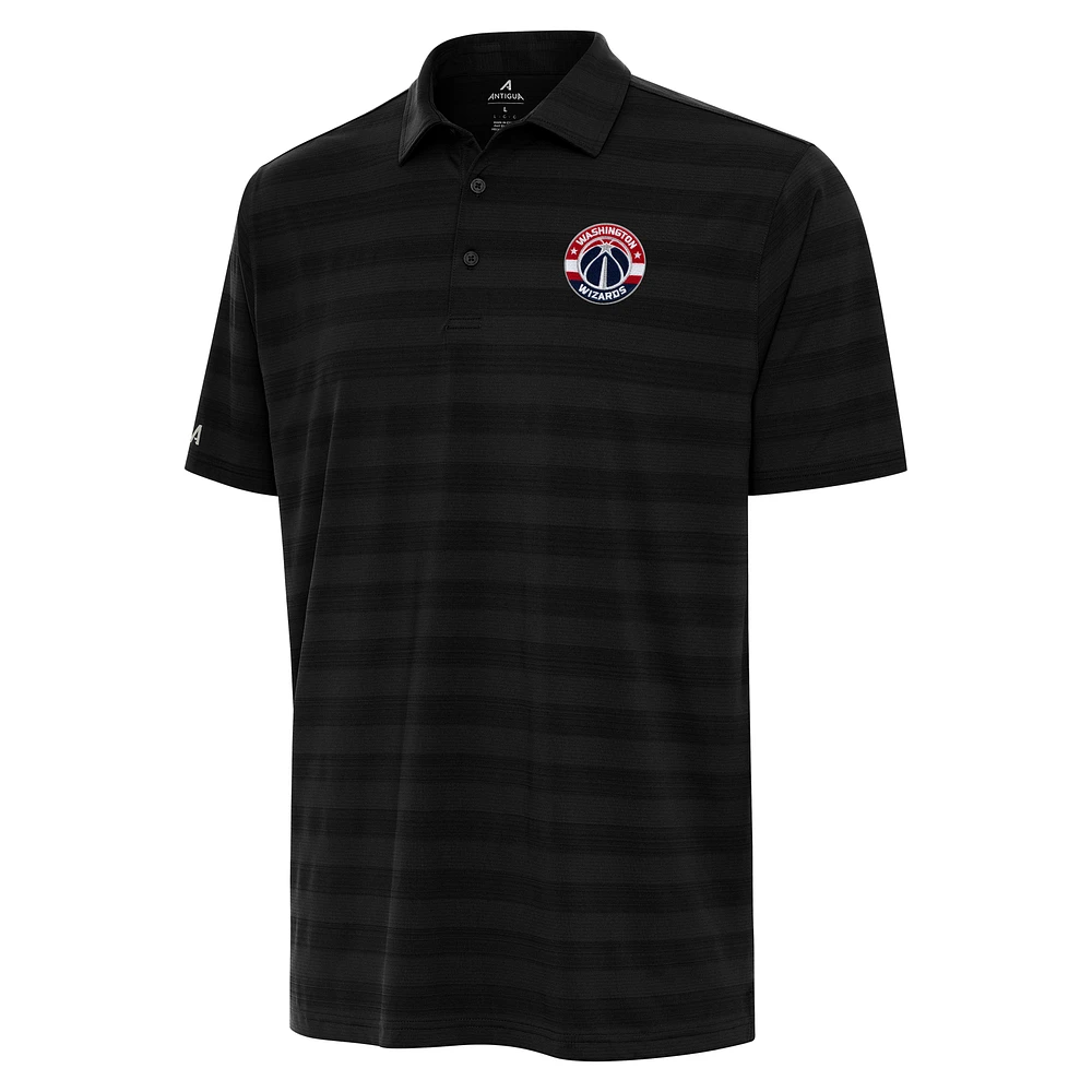 Men's Antigua Black Washington Wizards Tunnel Polo