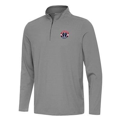 Men's Antigua Black Washington Wizards Twine Quarter-Zip Top