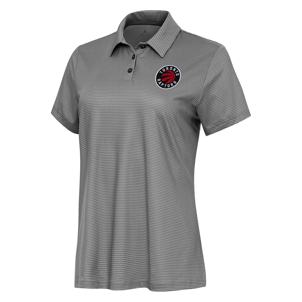 Women's Antigua White Toronto Raptors Rings Polo