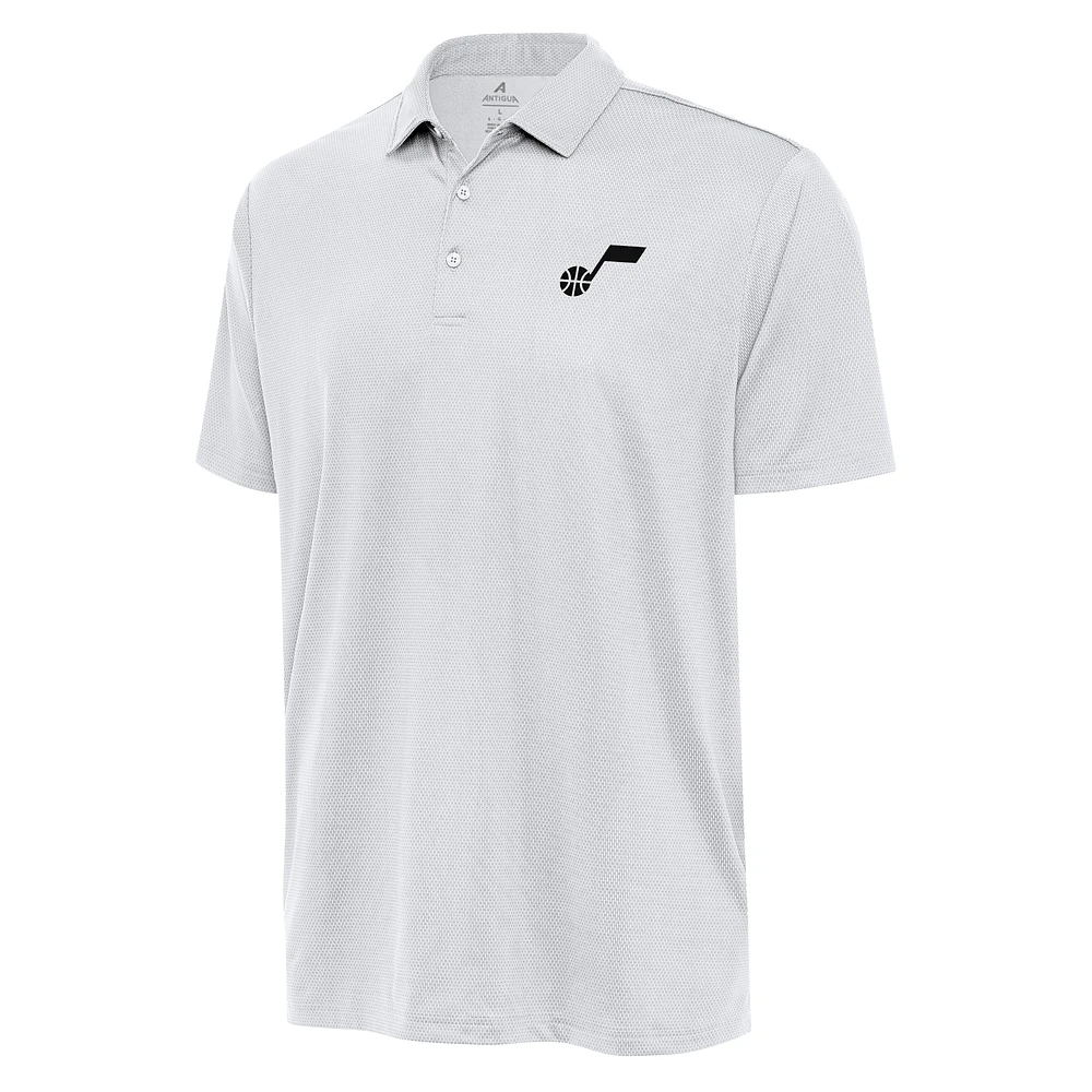 Men's Antigua White Utah Jazz Big & Tall Ellipse Polo