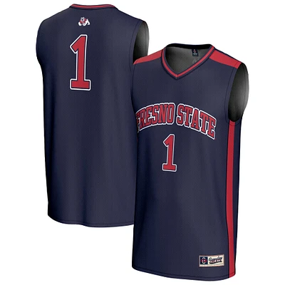 Youth GameDay Greats #1 Navy Fresno State Bulldogs Lightweight Basketball Fashion Jersey