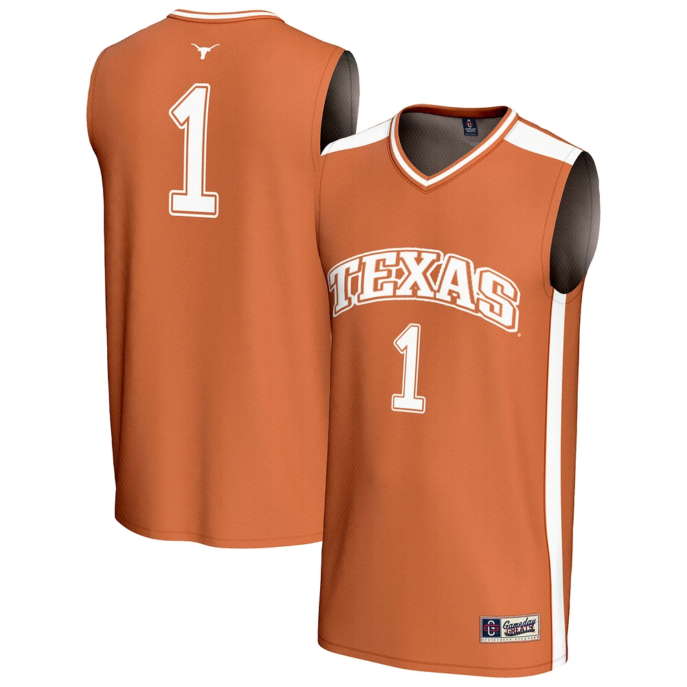 Youth GameDay Greats #1 Texas Orange Longhorns Lightweight Basketball Fashion Jersey