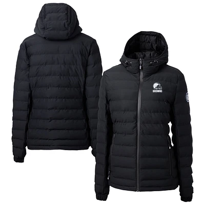 Women's Cutter & Buck Black Cleveland Browns Mission Ridge Repreve® Eco Insulated Full-Zip Hooded Puffer Jacket