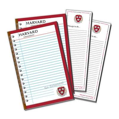 Harvard Crimson 4-Pack Memo Pad & Things To Do Pad