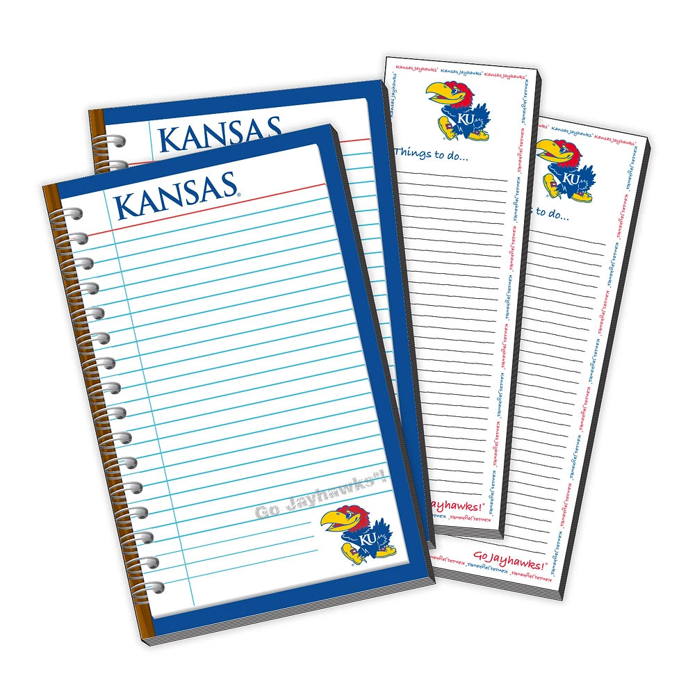 Kansas Jayhawks 4-Pack Memo Pad & Things To Do Pad
