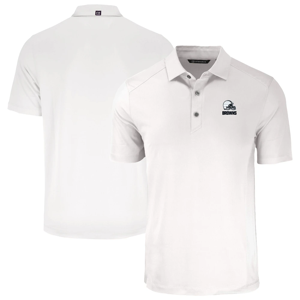 Men's Cutter & Buck White Cleveland Browns Big Tall Forge Eco Stretch Recycled Polo
