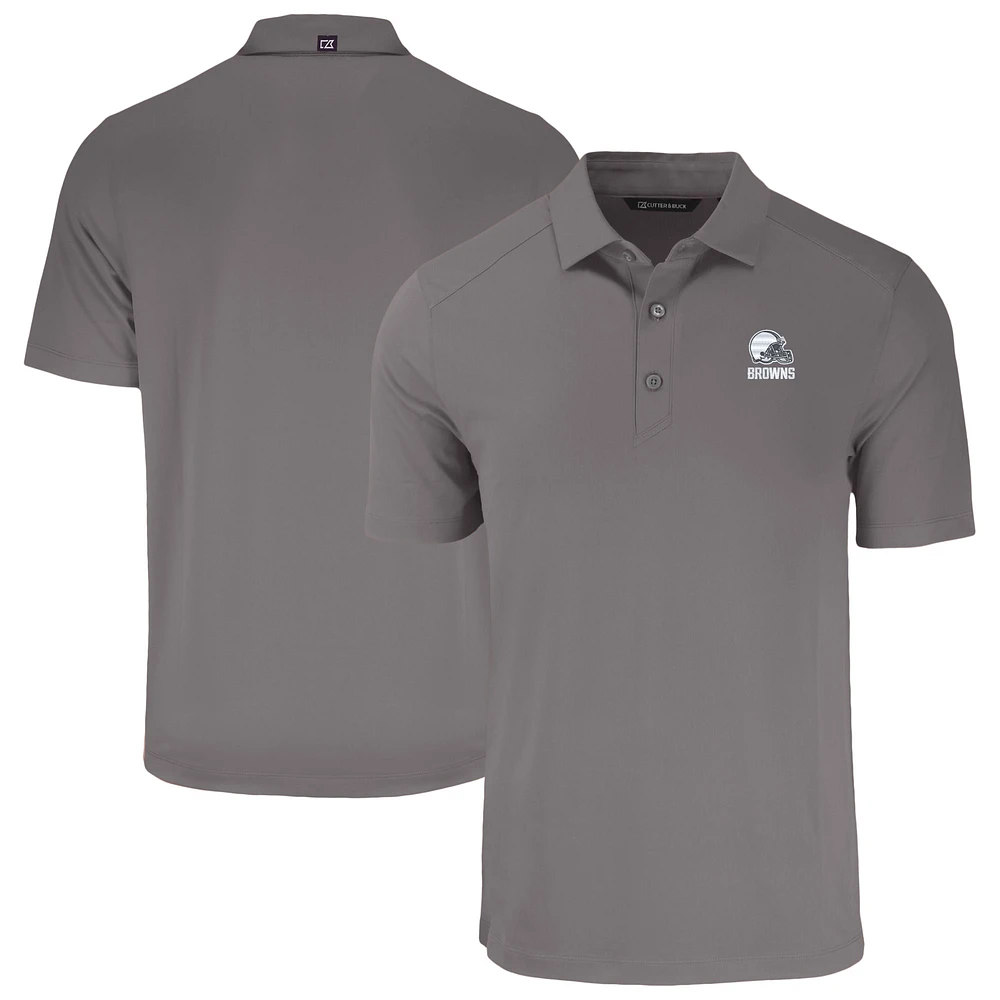 Men's Cutter & Buck Gray Cleveland Browns Big Tall Forge Eco Stretch Recycled Polo