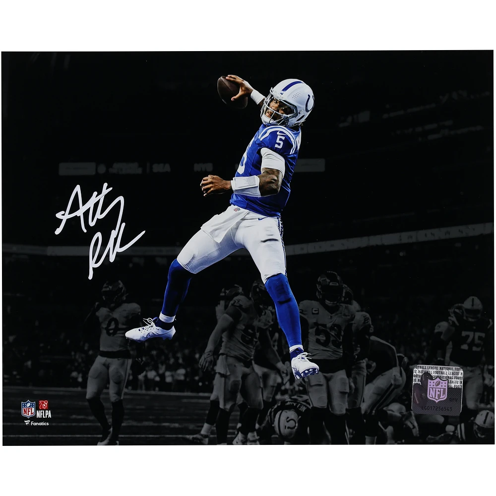 Anthony Richardson Indianapolis Colts Autographed 8" x 10" Spike Celebration Spotlight Photograph