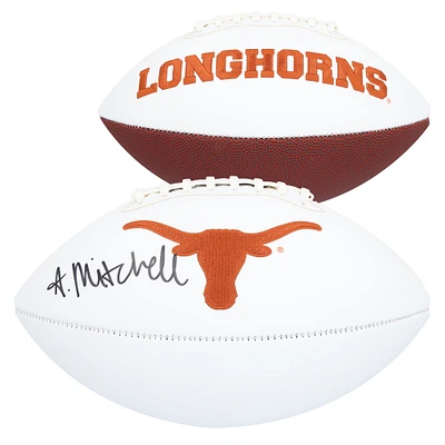 Adonai Mitchell Texas Longhorns Autographed White Panel Football
