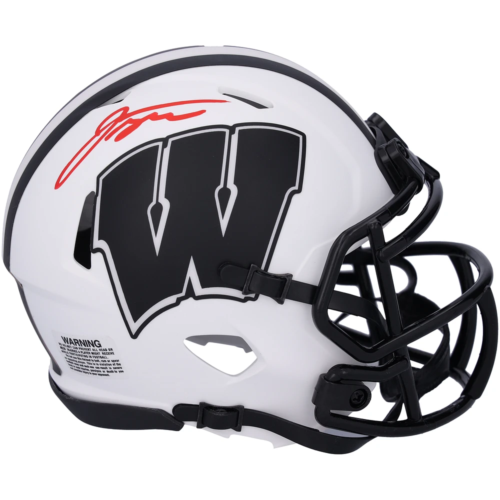 Jonathan Taylor Wisconsin Badgers Autographed Riddell Lunar Speed Mini Helmet