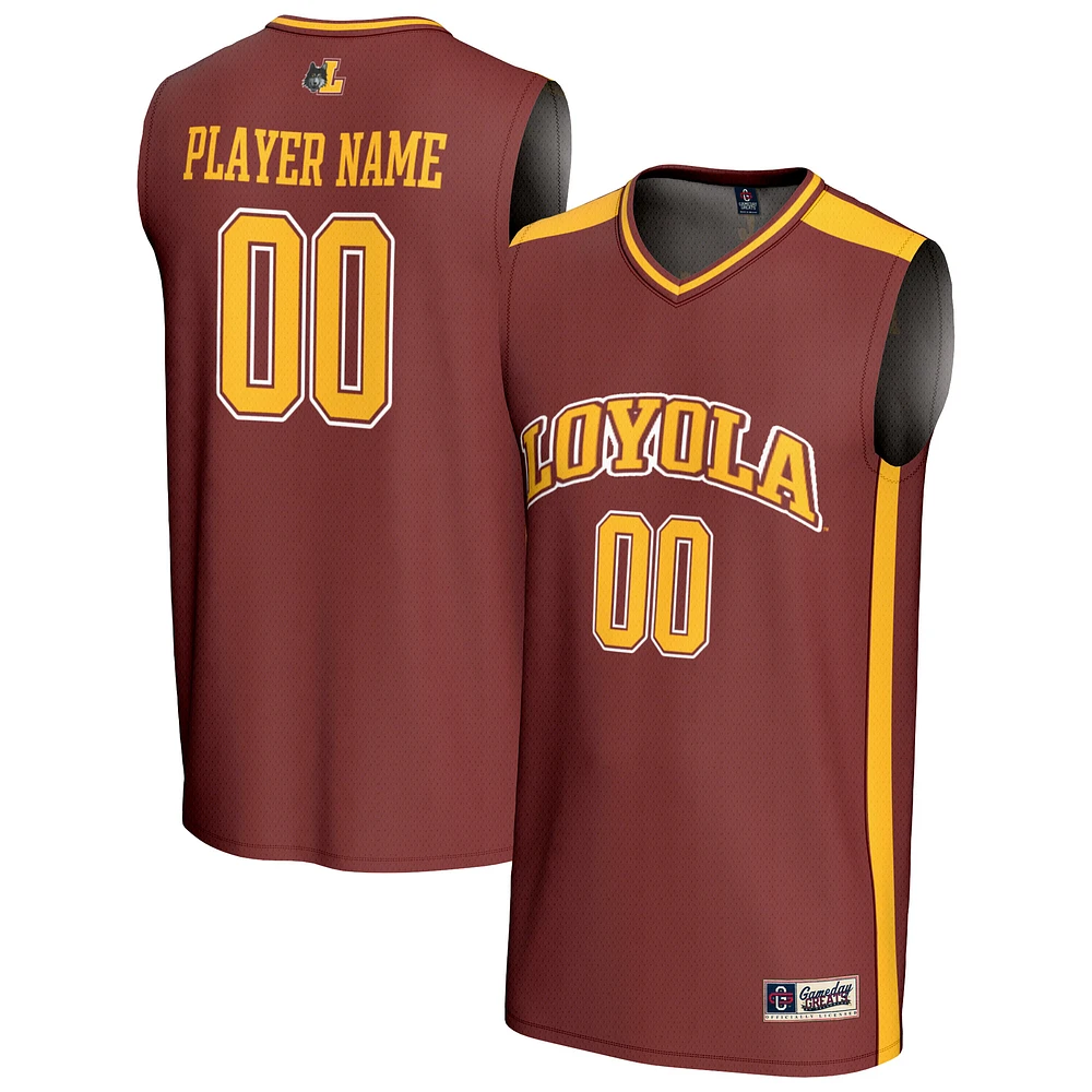 Men's GameDay Greats Maroon Loyola Chicago Ramblers NIL Pick-A-Player Lightweight Basketball Fashion Jersey